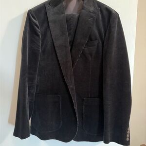 J. Crew Black Corduroy Suit